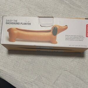 Kikkerland Orange Dachshund Planter